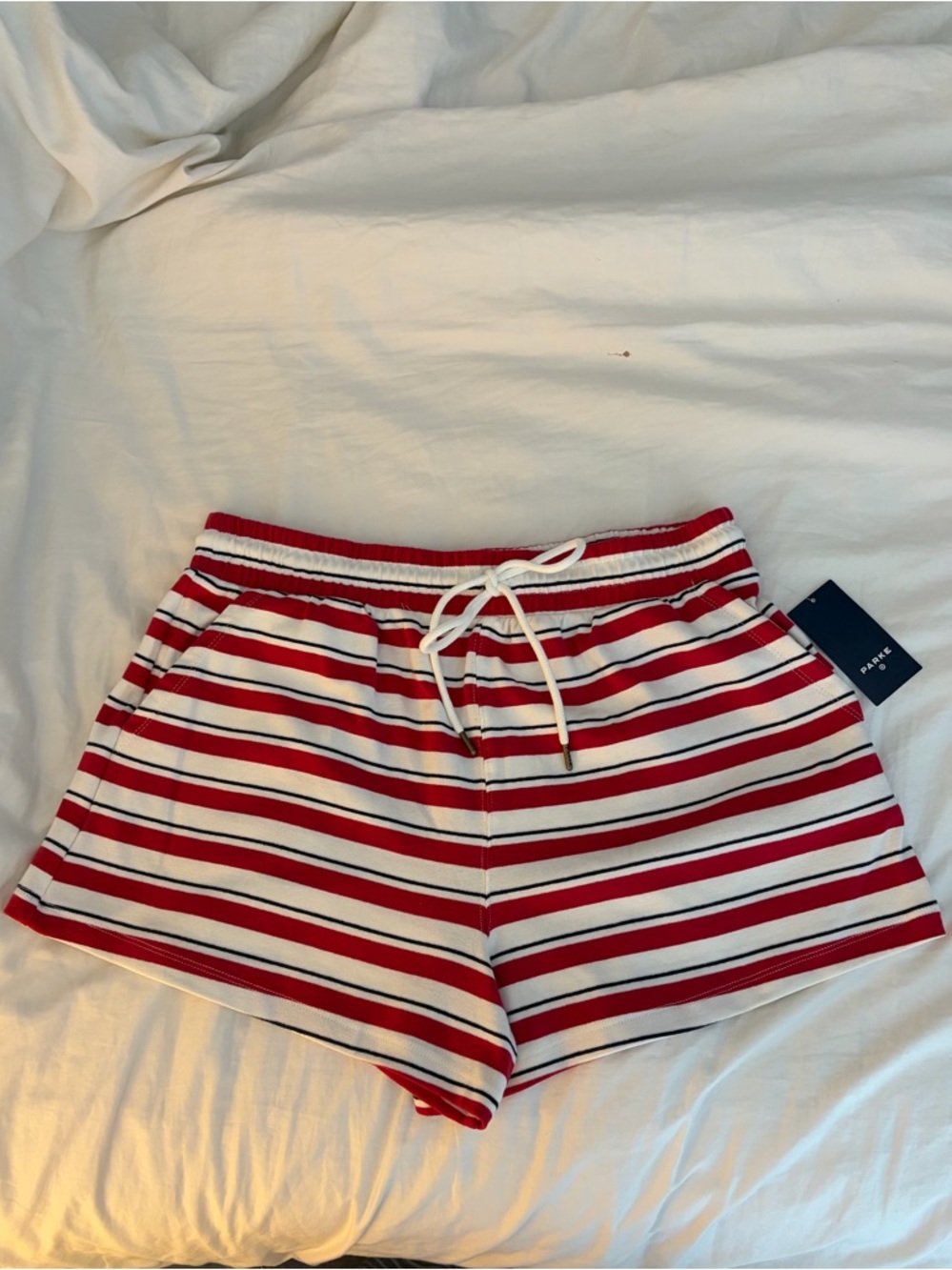 NWT Parke x Target High-Rise Drawstring Knit Pull-on Striped Shorts
